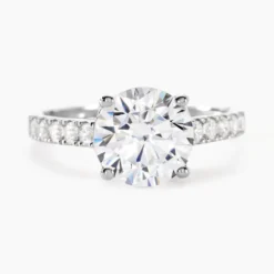 Bague Solitaire Terese Or Blanc Oxyde De Zirconium