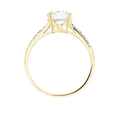 Bague Solitaire Terese Or Jaune Oxyde De Zirconium