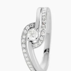 Bague Solitaire Vassilissa Or Blanc Diamant