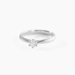 Bague Solitaire Veronika Or Blanc Diamant