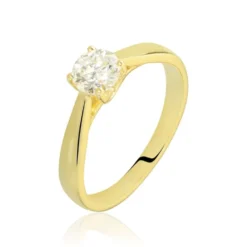 Bague Solitaire Vicoeuria Or Jaune Diamant Synthétique