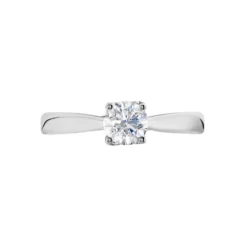 Bague Solitaire Vicoeuria Or Blanc Diamant Synthétique