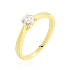 Bague Solitaire Vicoeuria Or Jaune Diamant Synthétique