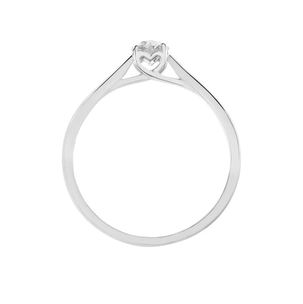 Bague Solitaire Vicoeuria Or Blanc Diamant Synthétique