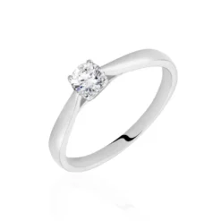Bague Solitaire Vicoeuria Or Blanc Diamant Synthétique