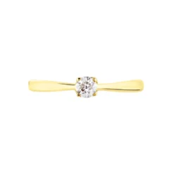 Bague Solitaire Vicoeuria Or Jaune Diamant