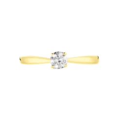 Bague Solitaire Vicoeuria Or Jaune Diamant