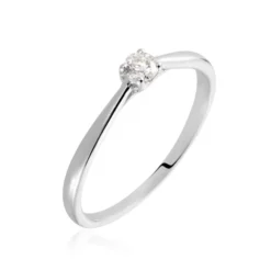 Bague Solitaire Vicoeuria Or Blanc Diamant