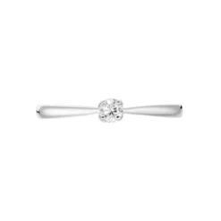 Bague Solitaire Vicoeuria Or Blanc Diamant