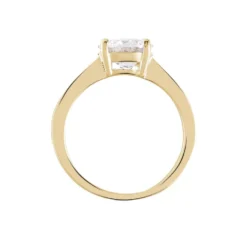 Bague Solitaire Zoura Plaqué Or Jaune Oxyde De Zirconium
