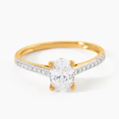 Bague Sorley Or Jaune Oxyde De Zirconium