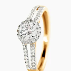 Bague Sosanna Ld Or Jaune Diamant Synthétique