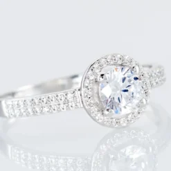 Bague Stelila Or Blanc Oxyde De Zirconium
