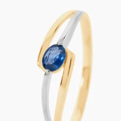 Bague Sylvene Or Bicolore Saphir