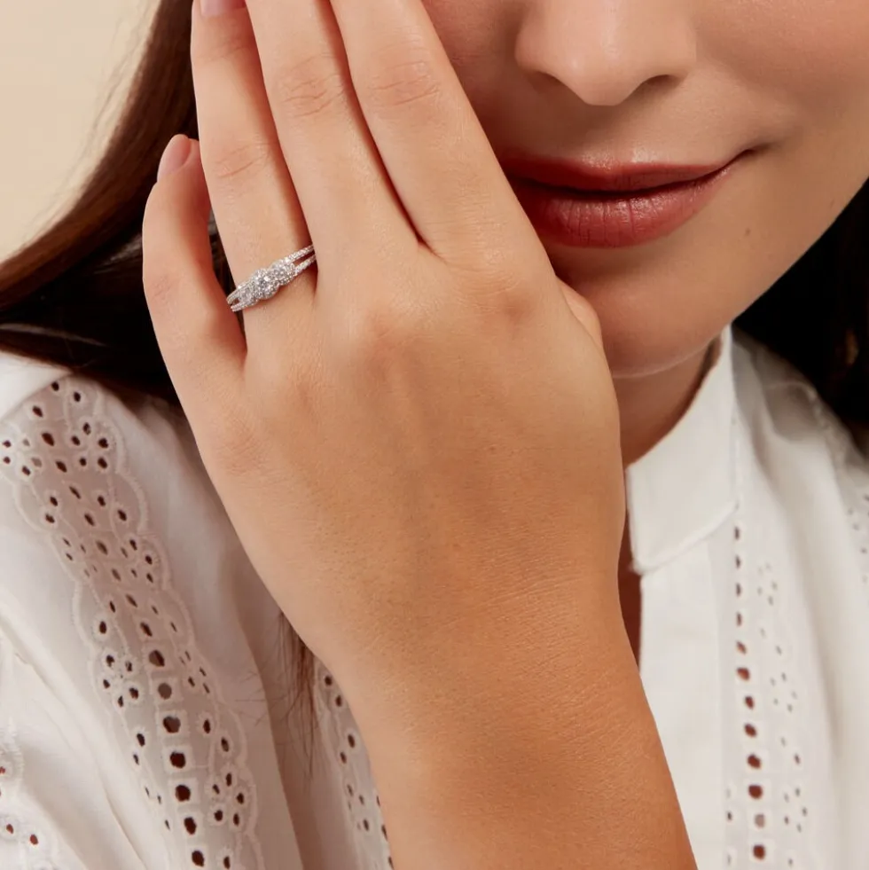 Bague Titemae Argent Blanc Oxyde De Zirconium