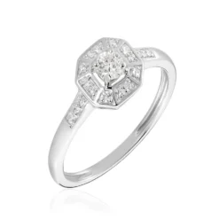 Bague Transmission Or Blanc Diamant