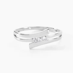 Bague Triptyque Or Blanc Diamant