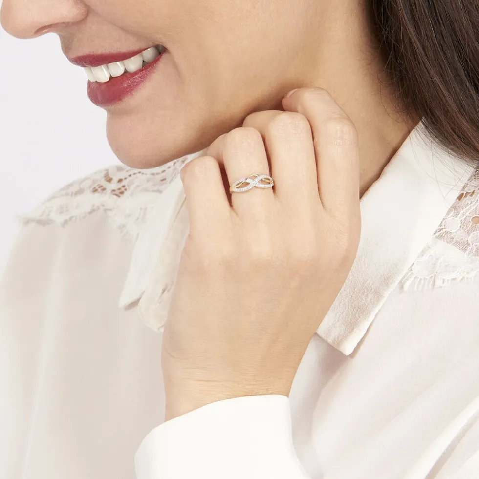 Bague Vaguelette Or Jaune Diamant