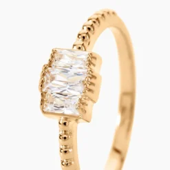 Bague Valentyne Plaque Or Jaune Oxyde De Zirconium
