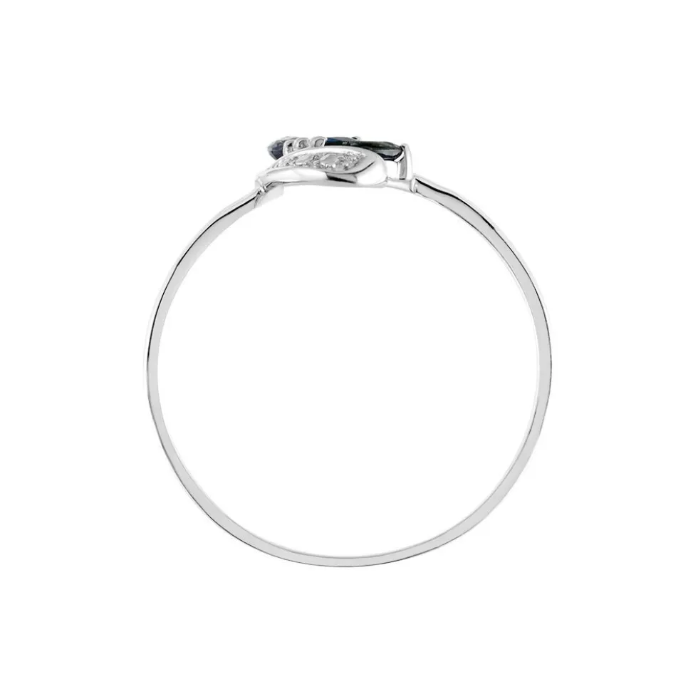 Bague Valy Or Blanc Saphir
