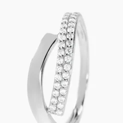 Bague Vero Or Blanc Oxyde De Zirconium