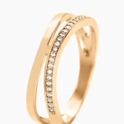 Bague Vitoria Plaqué Or Jaune Oxyde De Zirconium