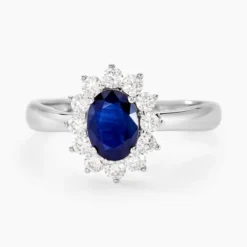 Bague Vladimir Or Blanc Saphir Diamants