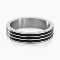 Bague Wallace Acier Blanc