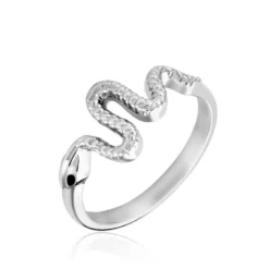 Bague Yoshie Argent Blanc