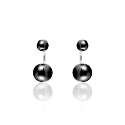 Bijoux D'oreilles Alyson Argent Blanc Céramique