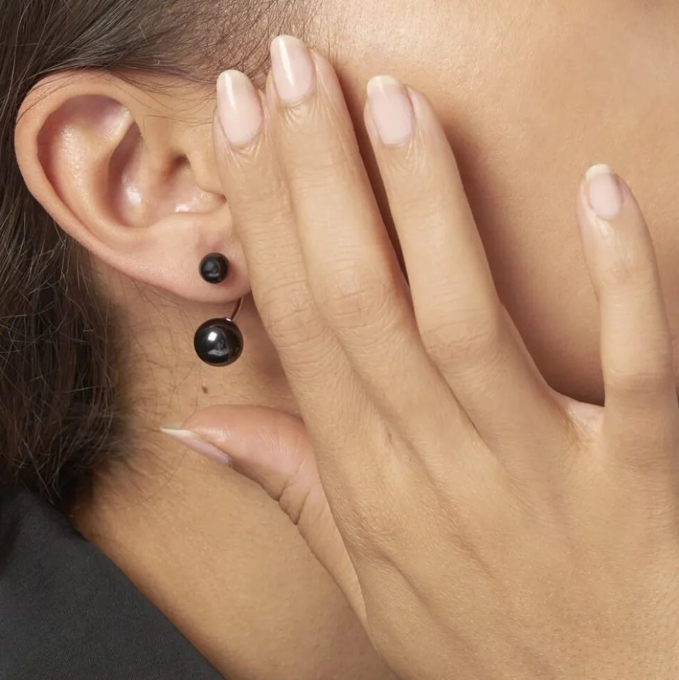Bijoux D'oreilles Alyson Argent Blanc Céramique