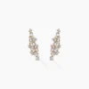 Bijoux D'oreilles Doline Plaqué Or Doré Oxyde De Zirconium