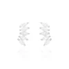 Bijoux D'oreilles Edma Or Blanc Oxyde De Zirconium