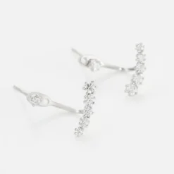 Bijoux D'oreilles Karoly Argent Blanc Oxyde De Zirconium