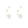 Bijoux D'oreilles Metisse Or Jaune Perle De Culture