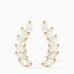 Bijoux D'oreilles Sparkle Or Jaune Oxyde De Zirconium