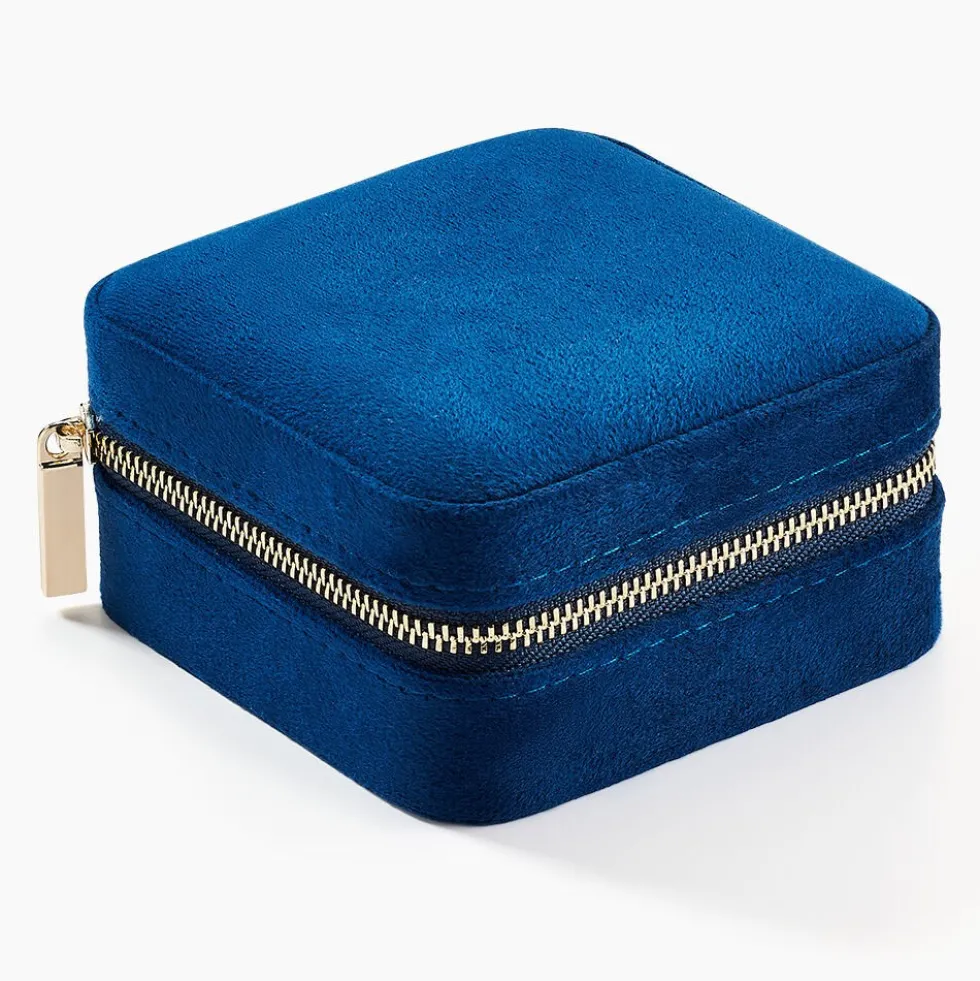 Boite à Bijou Tissu Bleu