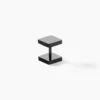 Boucle D'oreille Puce Unitaire Acier Noir Tuor
