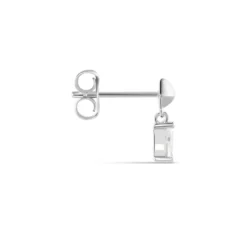 Boucle D'oreille Puce Unitaire Deorsa Argent Blanc Oxyde De Zirconium