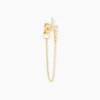 Boucle D'oreille Unitaire Fionola Or Jaune Oxyde De Zirconium