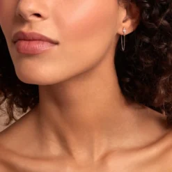 Boucle D'oreille Unitaire Fionola Or Jaune Oxyde De Zirconium
