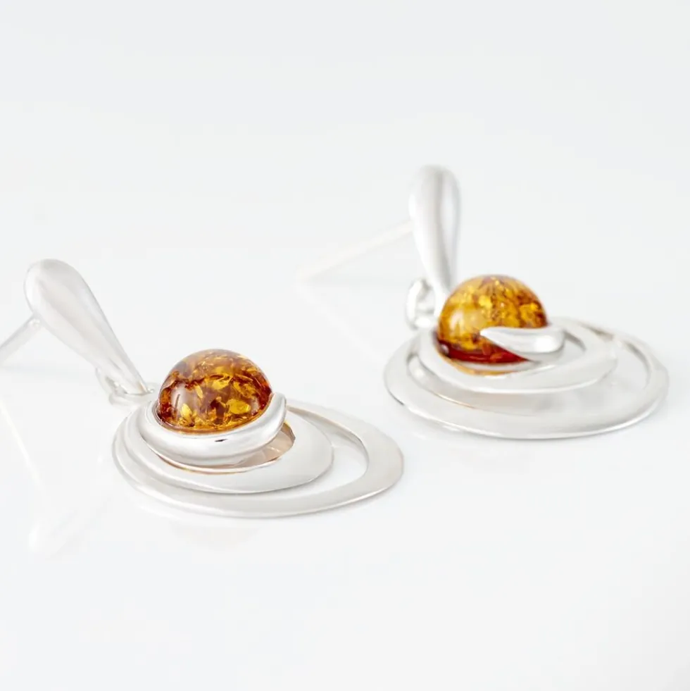 Boucles D'oreilles Argent Blanc Alanna Ambres