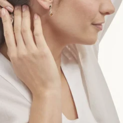 Boucles D'oreilles Argent Blanc Rosalie Ambres