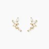 Boucles D'oreilles Barrettes Youssa Barrettes 5 Or Jaune Oxydes
