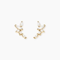 Boucles D'oreilles Barrettes Youssa Barrettes 5 Or Jaune Oxydes