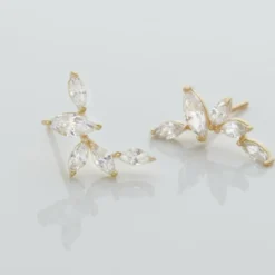 Boucles D'oreilles Barrettes Youssa Barrettes 5 Or Jaune Oxydes