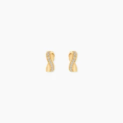 Boucles D'oreilles Izefia Rondes Or Jaune Oxyde De Zirconium