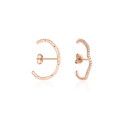 Boucles D'oreilles Lowri Argent Rose Oxyde De Zirconium