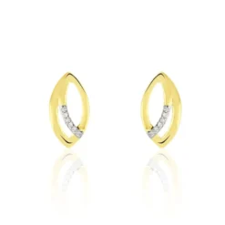 Boucles D'oreilles Or Jaune Svena Diamant