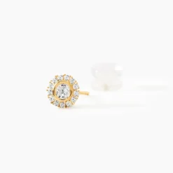 Boucles D'oreilles Or Jaune Vallie Oxydes